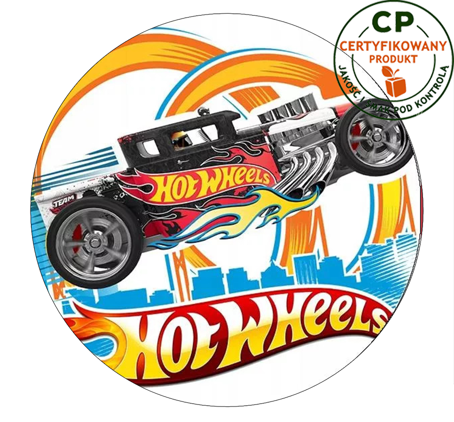 Opłatek na tort Hot Wheels