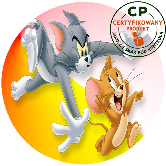 Opłatek na tort Tom i Jerry
