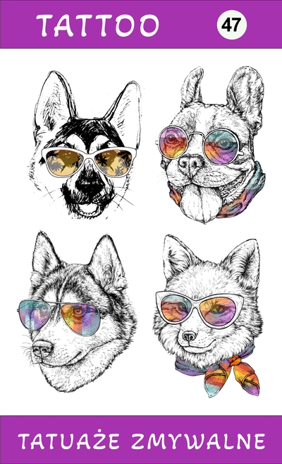 Tatuaże zmywalne Psy