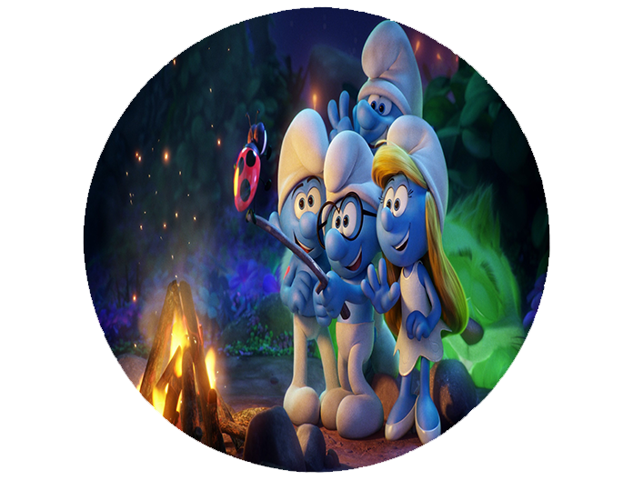 Opłatek na tort Smerfy