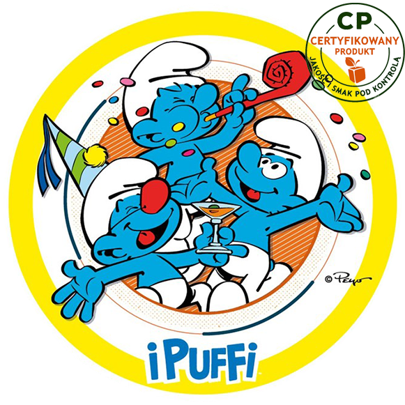 Opłatek na tort Smerfy