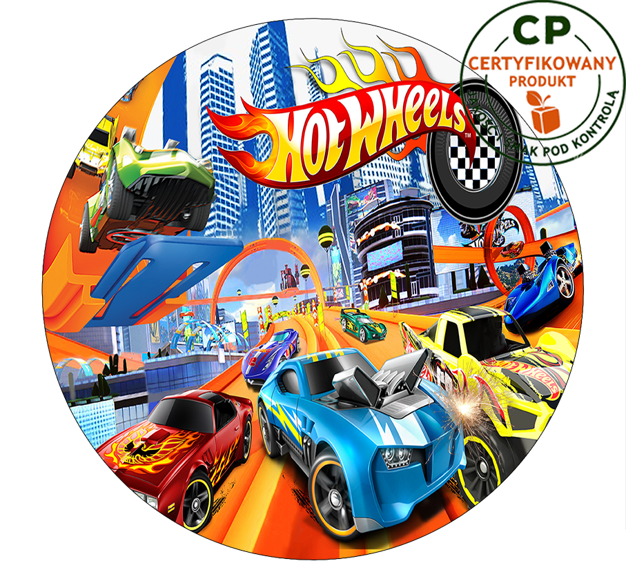 Opłatek na tort Hot Wheels