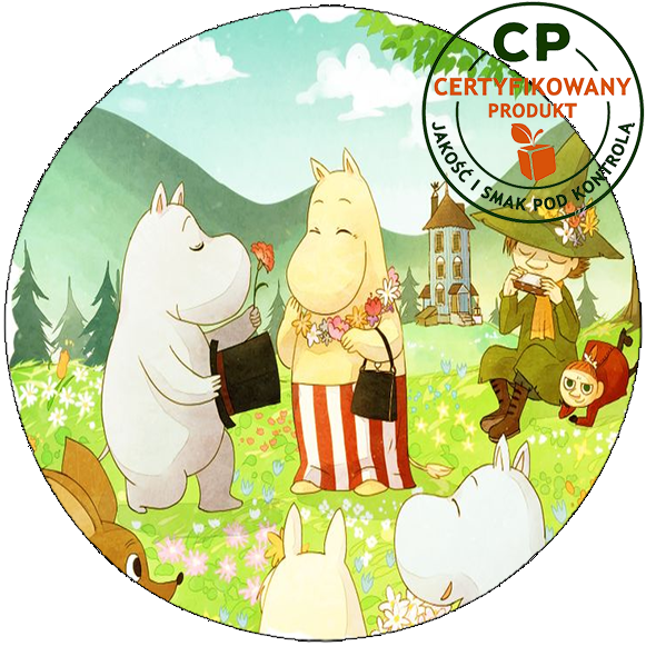 Opłatek waflowy na tort - Muminki