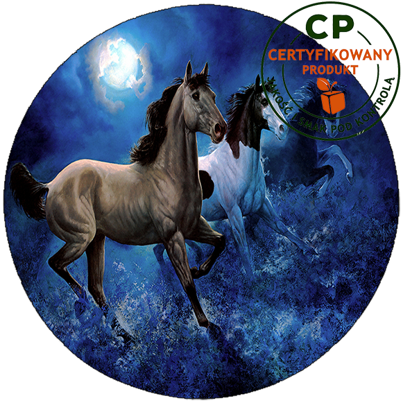 Opłatek na tort Konie