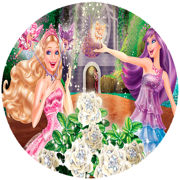 Opłatek na tort Barbie