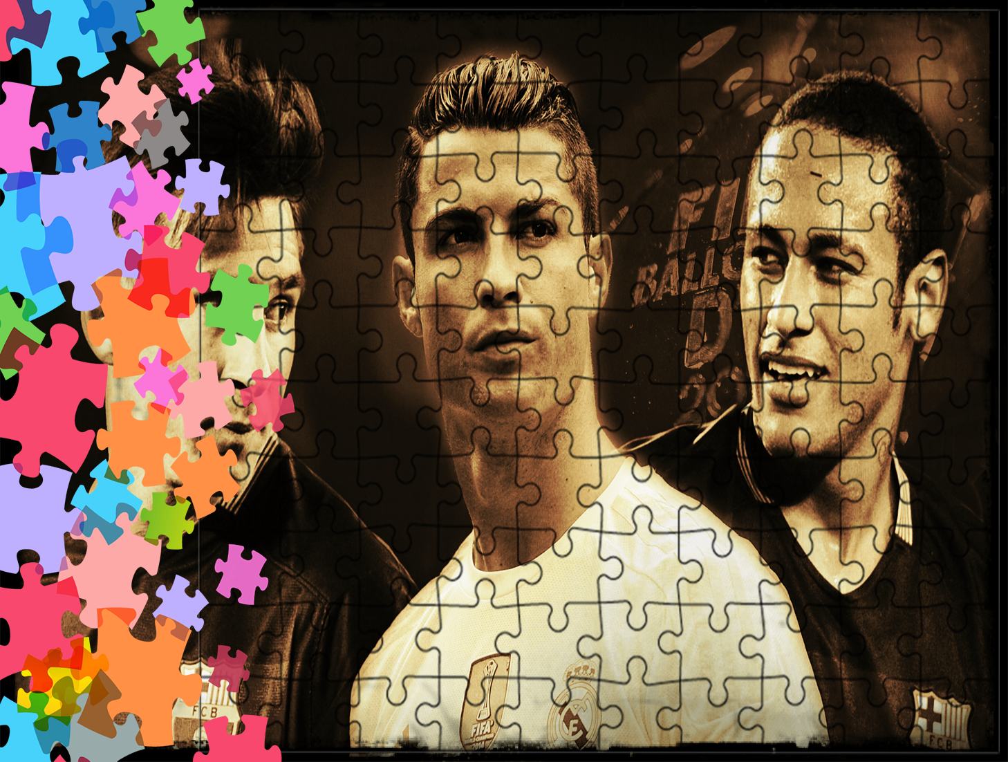 Puzzle tradycyjne - Ronaldo Messi Neymar