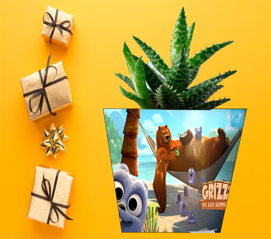 Doniczka do kwiatów/roślin - Grizzy i Lemingi