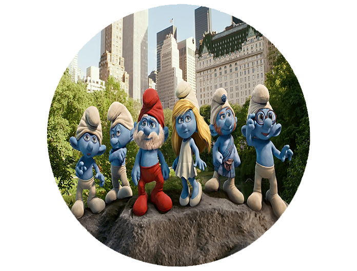 Opłatek na tort Smerfy