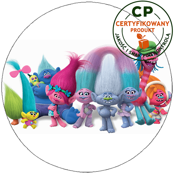 Opłatek na tort Trolls Trolle