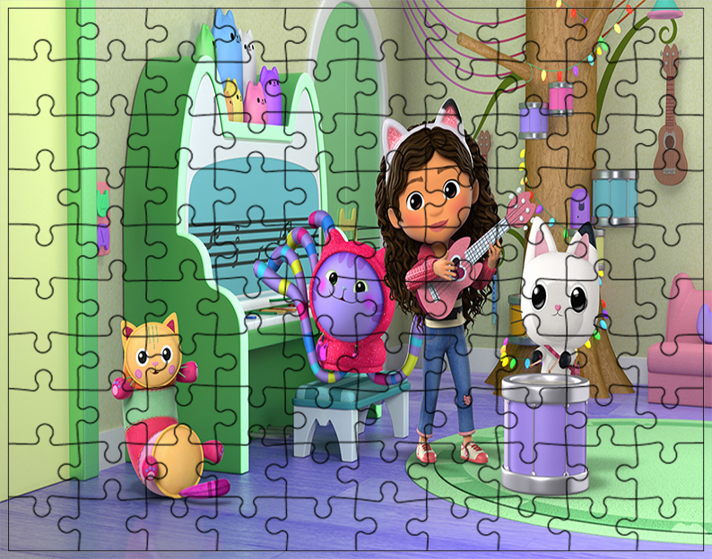 Puzzle Koci Domek Gabi