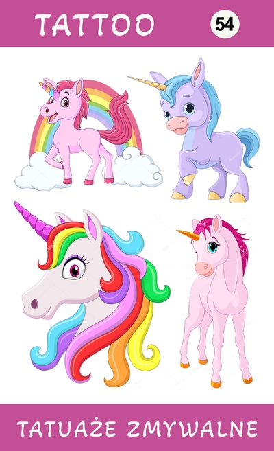 Tatuaże zmywalne Jednorożec