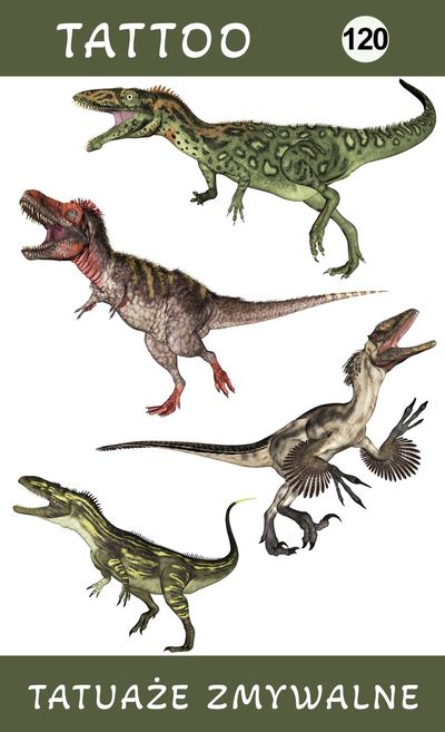 Tatuaże zmywalne Dinozaury