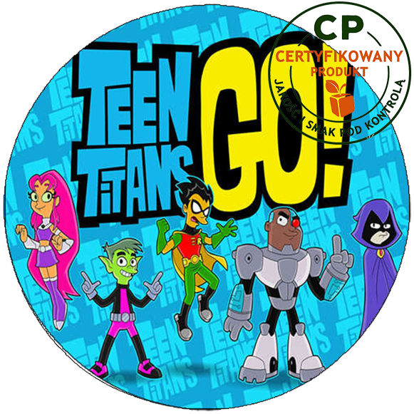 Opłatek na tort Młodzi Tytani