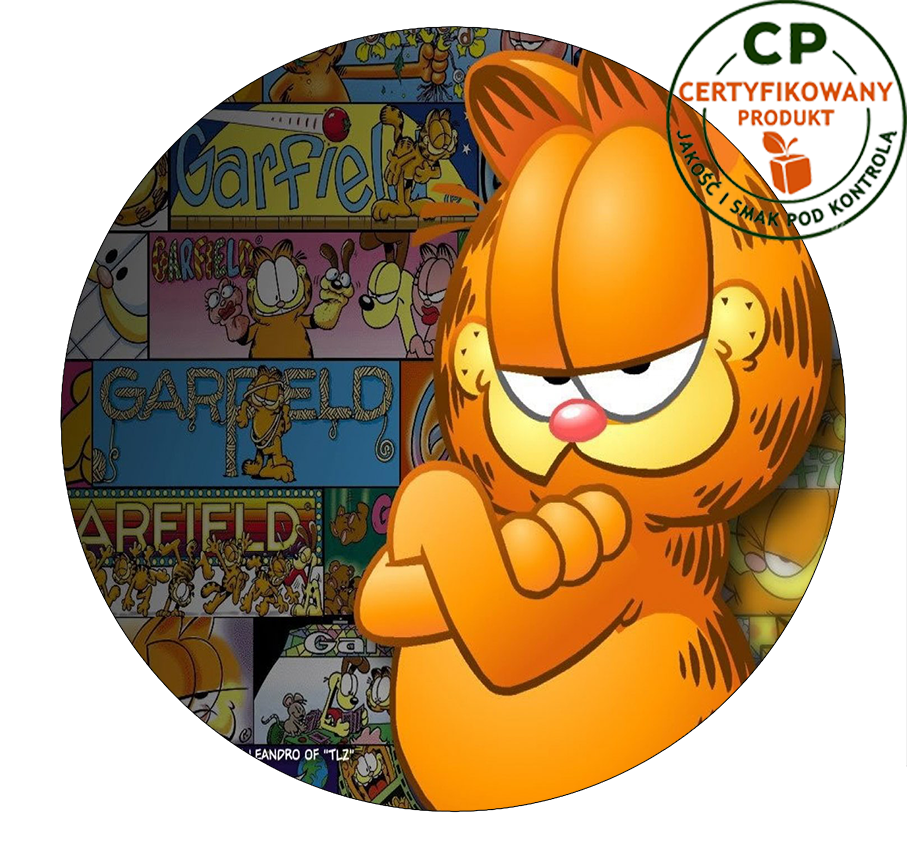 Opłatek na tort Garfield