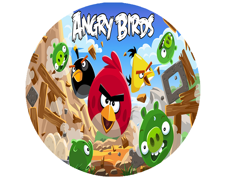 Opłatek na tort Angry Birds