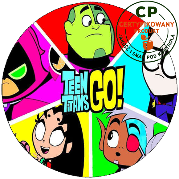 Opłatek na tort Młodzi Tytani