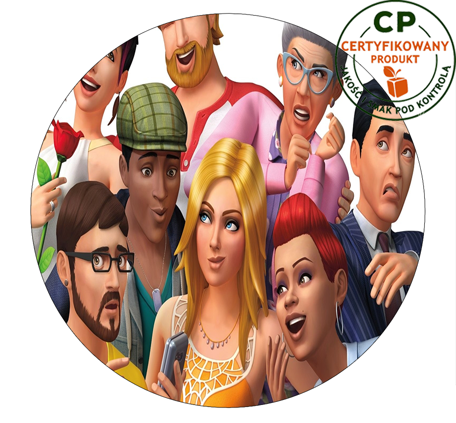 Opłatek na tort Sims