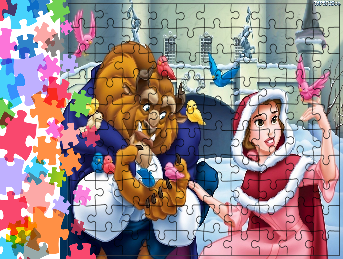 Puzzle tradycyjne - Piękna i Bestia