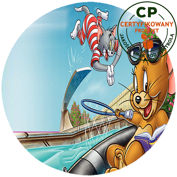 Opłatek na tort Tom i Jerry