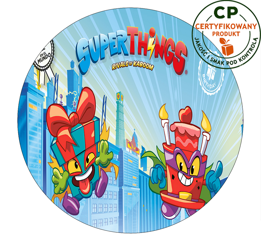 Opłatek na tort Super Things