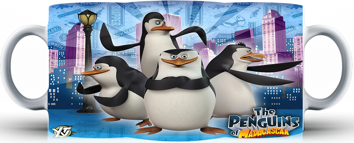 Kubek ceramiczny Pingwiny z Madagaskaru