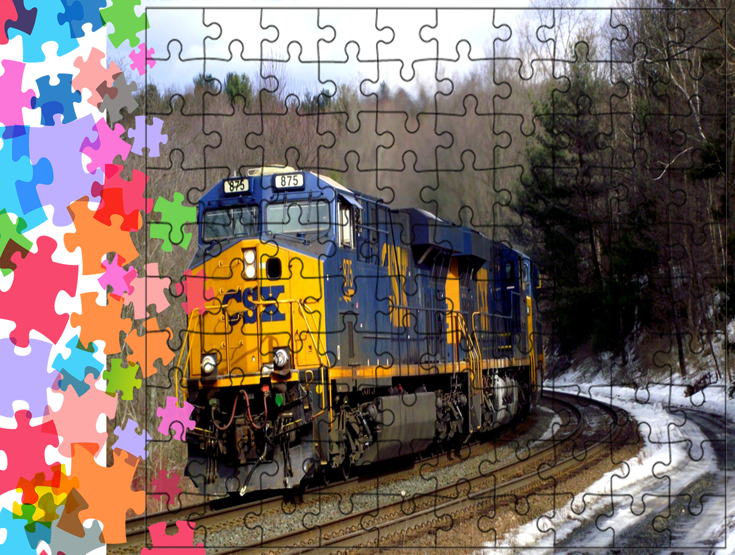 Puzzle tradycyjne Pociągi - Train