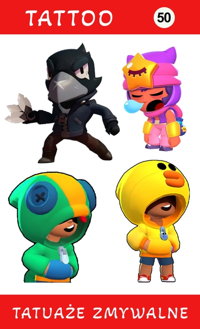 Tatuaże zmywalne Brawl Stars