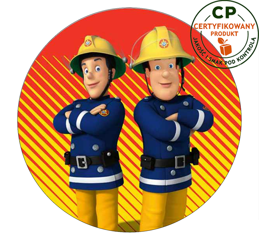 Opłatek na tort Strażak Sam