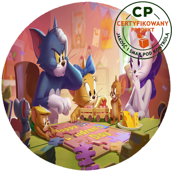 Opłatek na tort Tom i Jerry