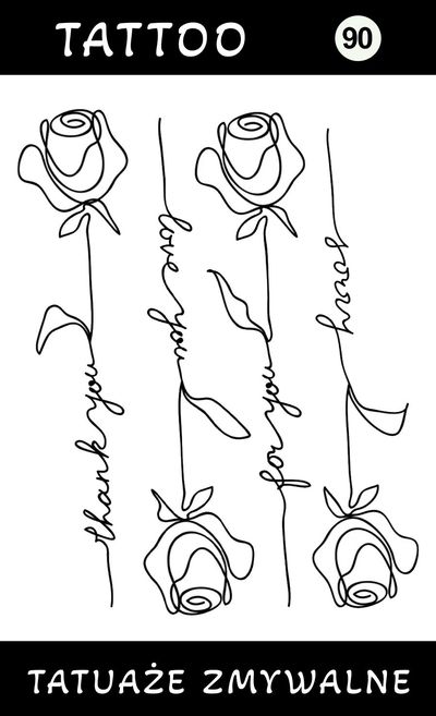Tatuaże zmywalne Róże