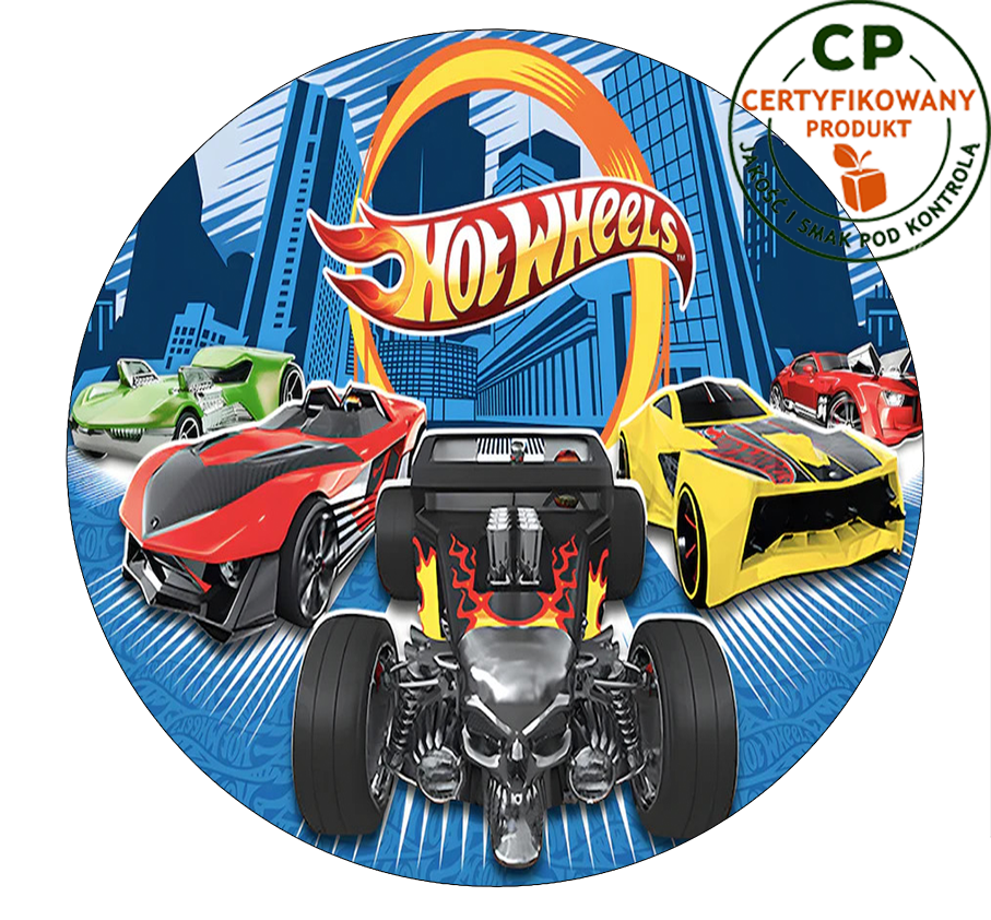 Opłatek na tort Hot Wheels