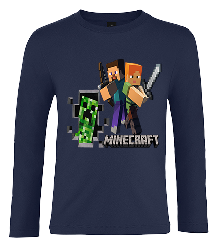 Koszulka z dł.rękaw. Minecraft