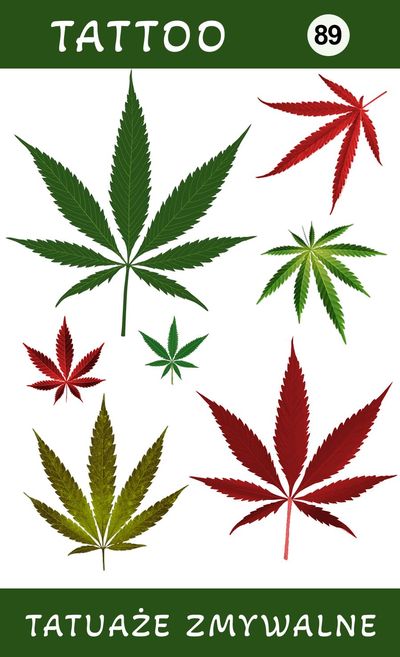 Tatuaże zmywalne Ganja