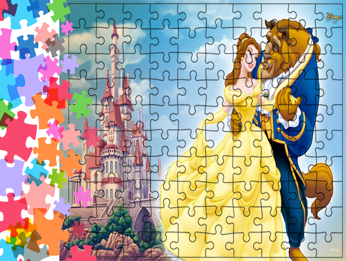 Puzzle tradycyjne - Piękna i Bestia