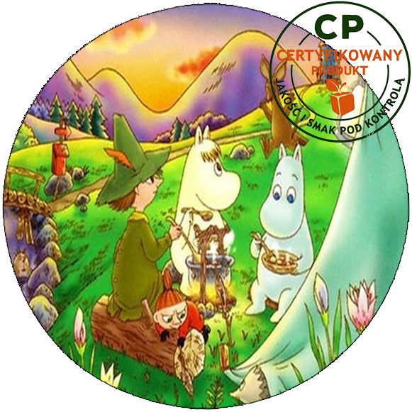 Opłatek waflowy na tort - Muminki