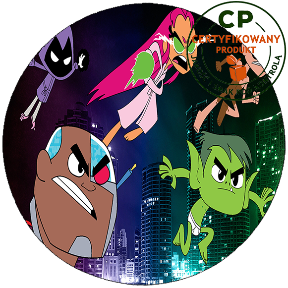 Opłatek na tort Młodzi Tytani