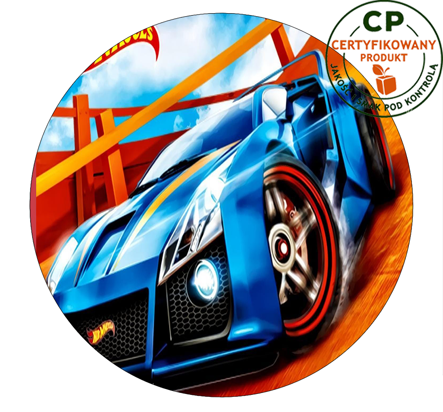 Opłatek na tort Hot Wheels