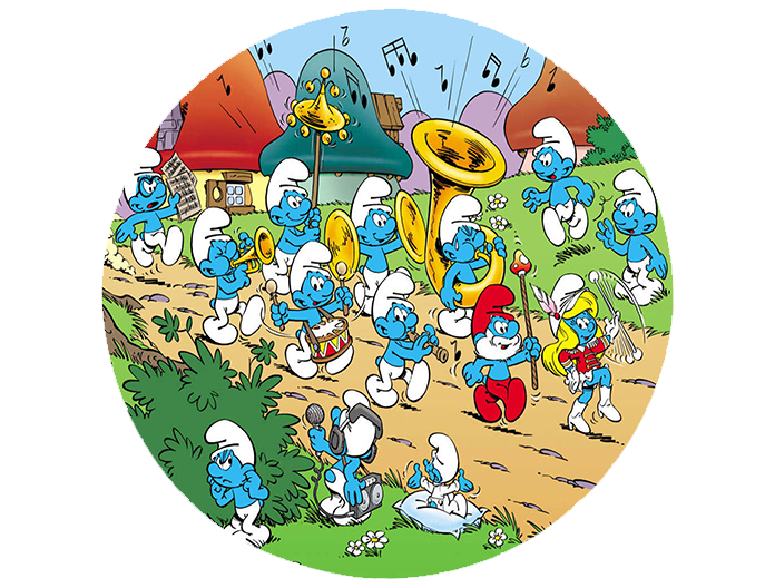 Opłatek na tort Smerfy