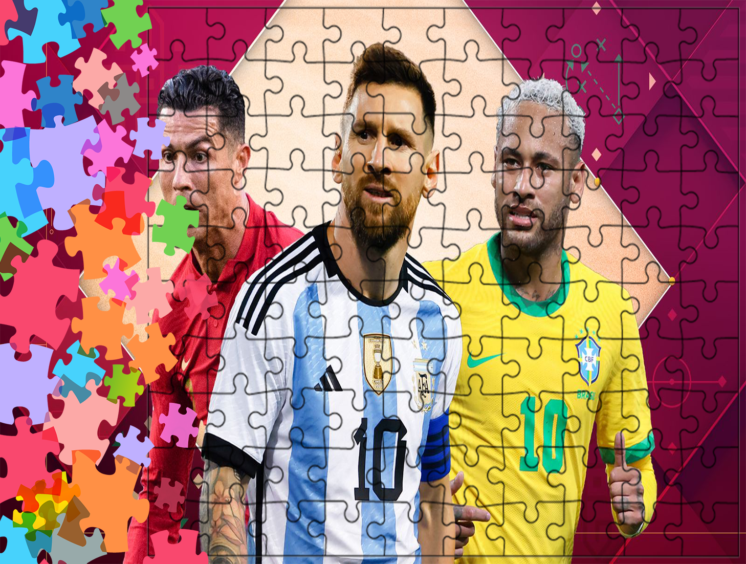 Puzzle tradycyjne - Ronaldo Messi Neymar