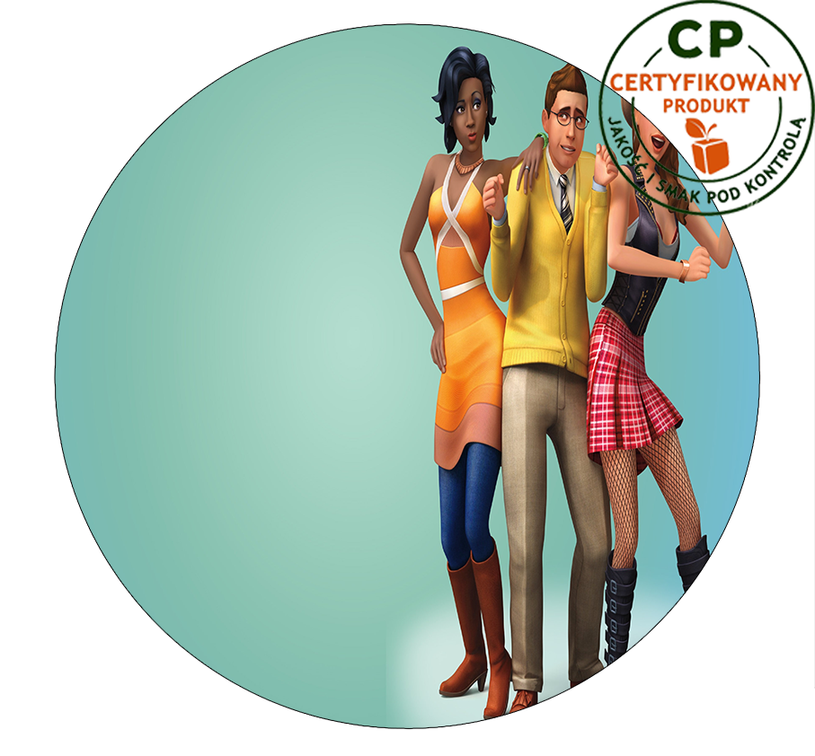 Opłatek na tort Sims