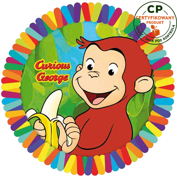 Opłatek na tort Ciekawski George