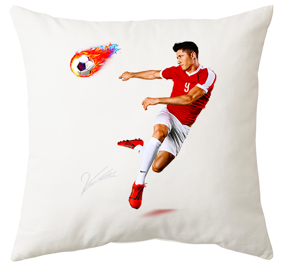 Poduszka Lewandowski z autografem