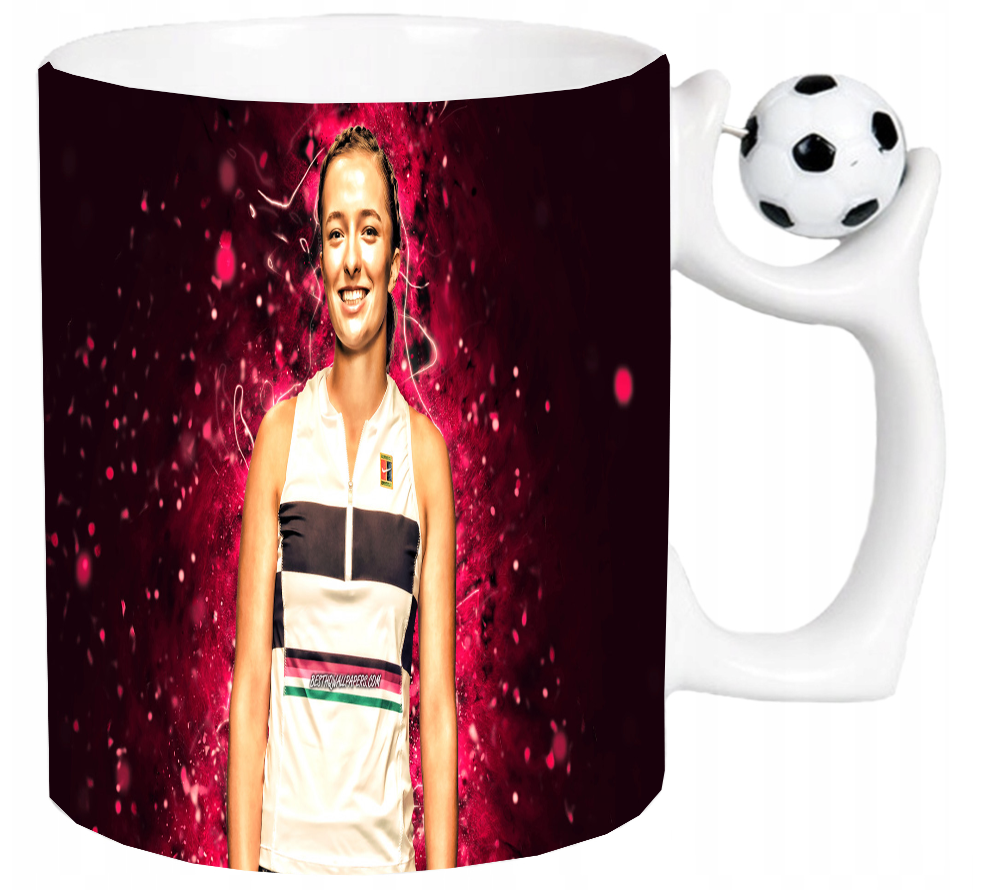 Kubek z uchwytem dla Fana Iga Świątek