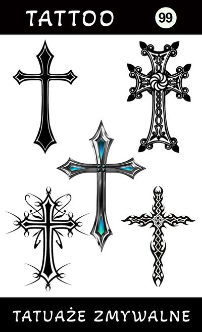 Tatuaże zmywalne Krzyże