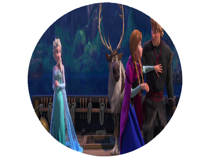 Opłatek na tort Kraina Lodu