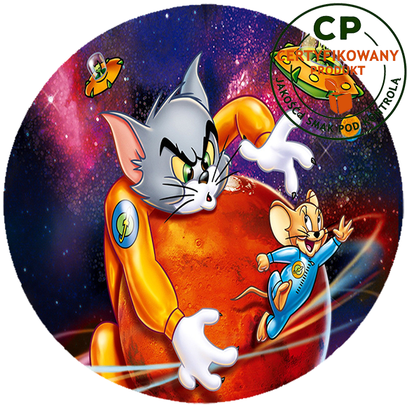 Opłatek na tort Tom i Jerry