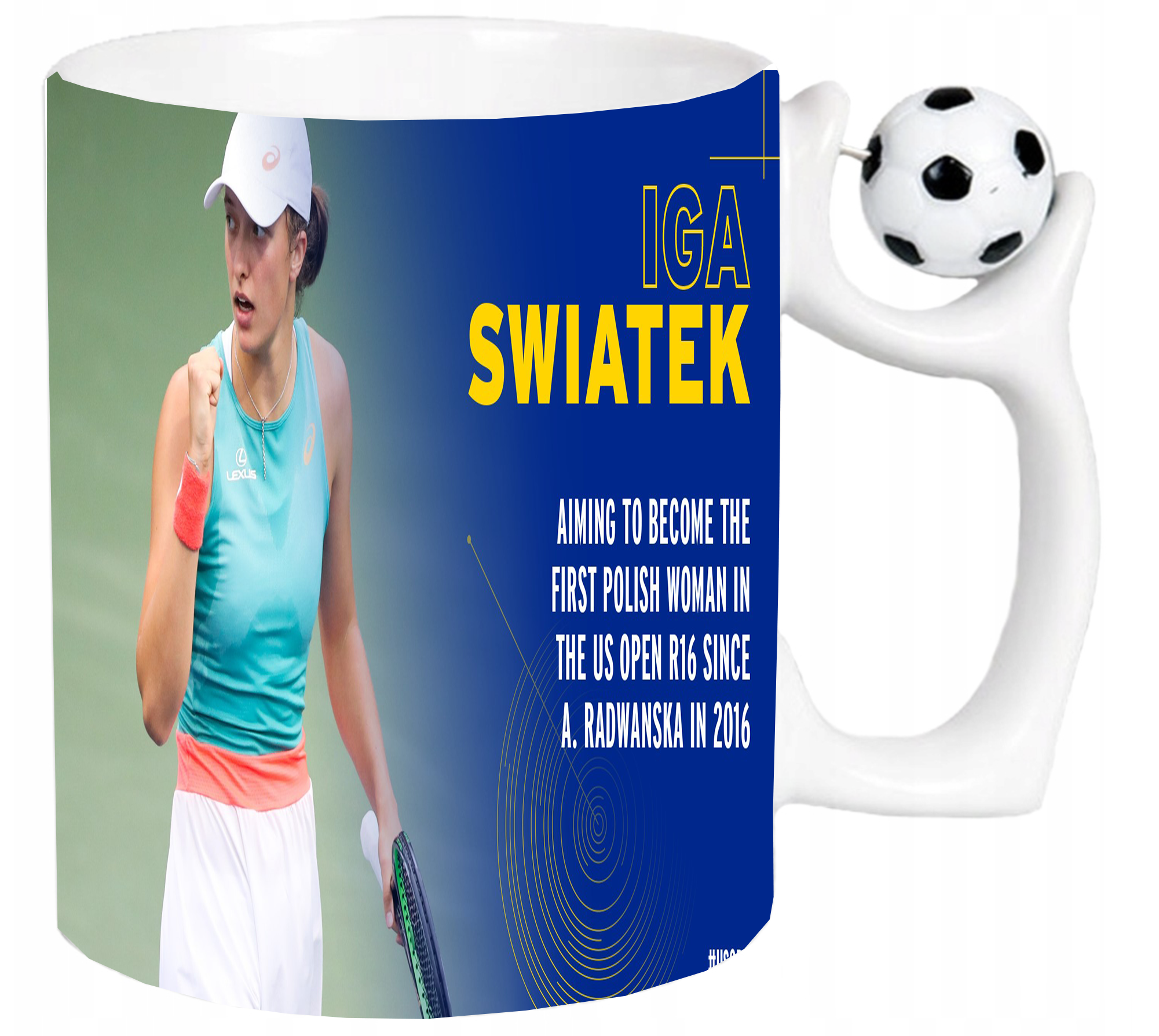 Kubek z uchwytem dla Fana Iga Świątek