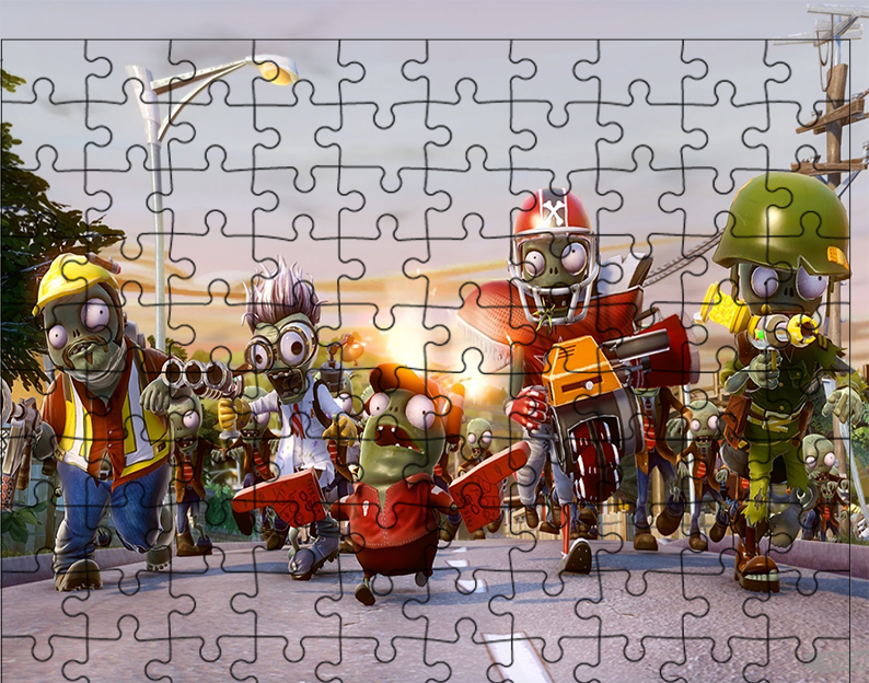 Puzzle Plants vs Zombie