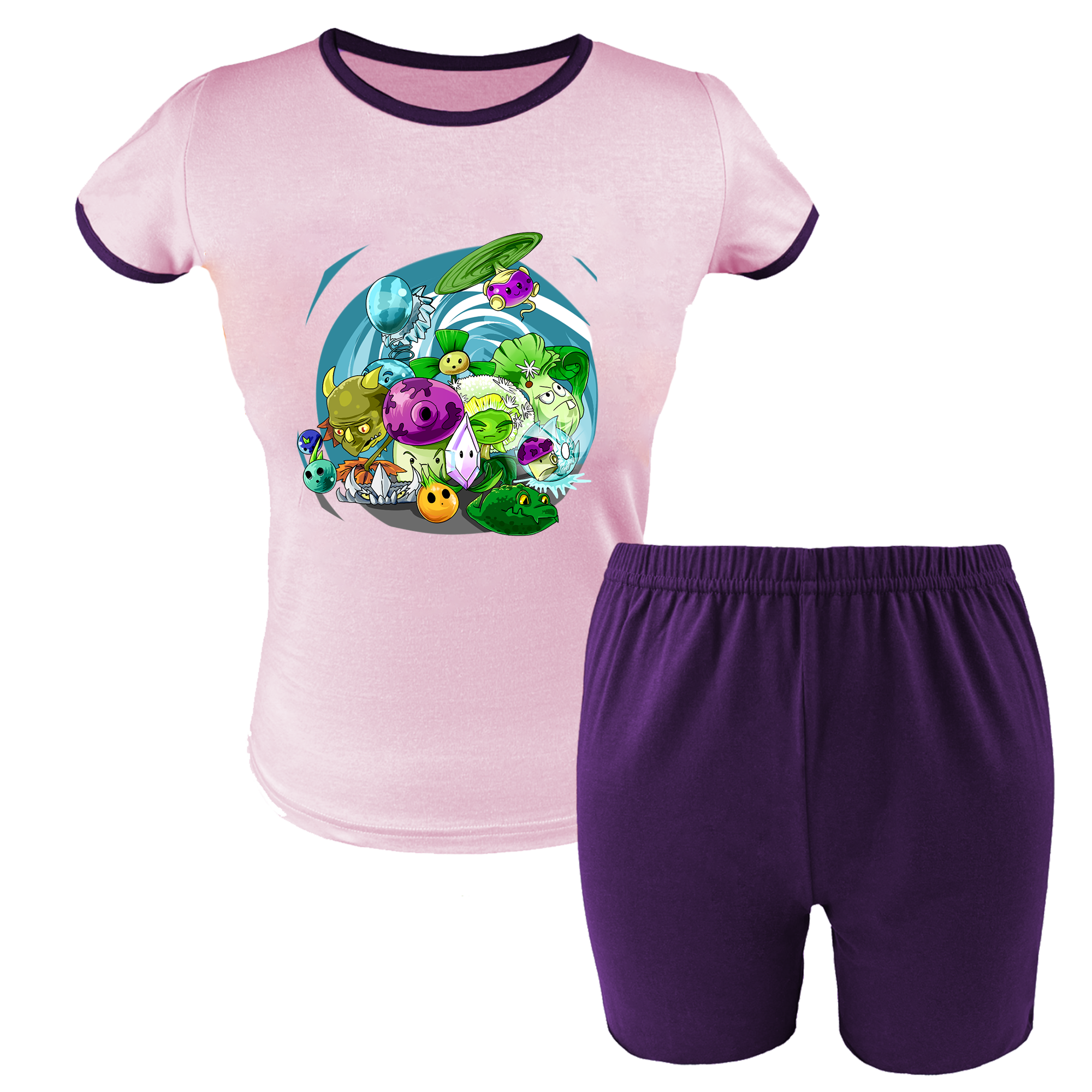Krótka Piżama dziecięca Plants vs Zombie