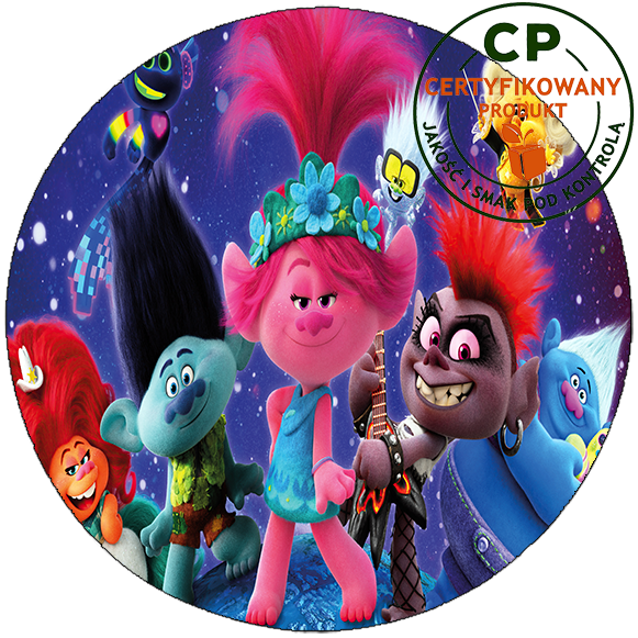 Opłatek na tort Trolls Trolle